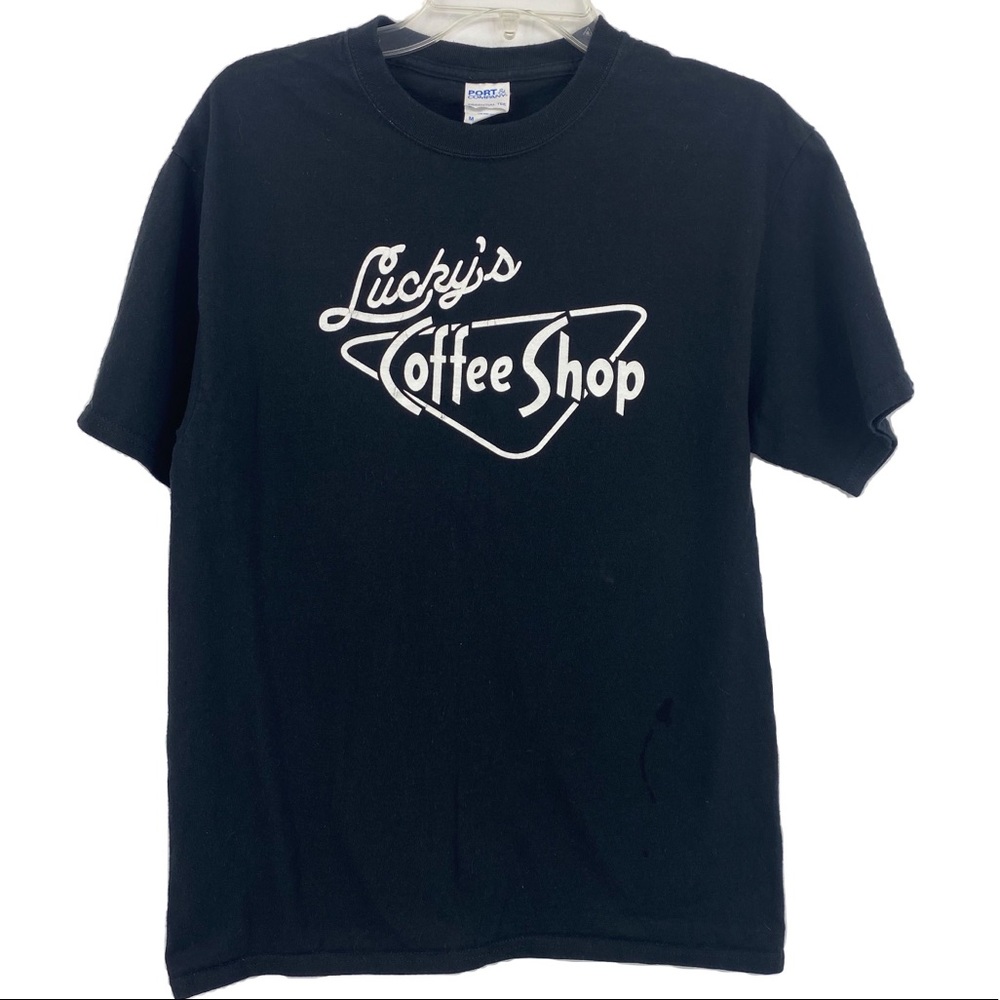 Vintage Luckys Coffe Shop T Shirt Medium